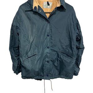 Vintage L.L. Bean Navy Blue Windbreaker Utility Jacket Size M Nylon Gorpcore